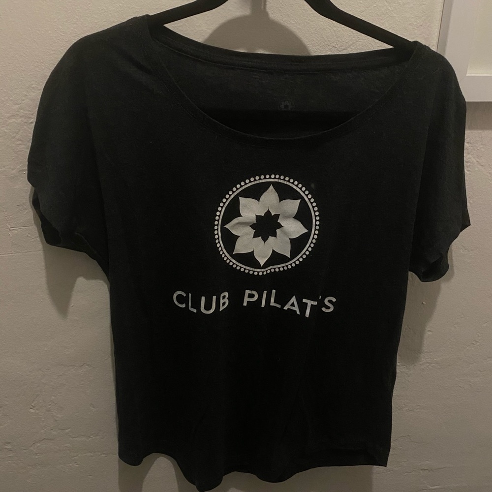Club Pilates dark gray shirt